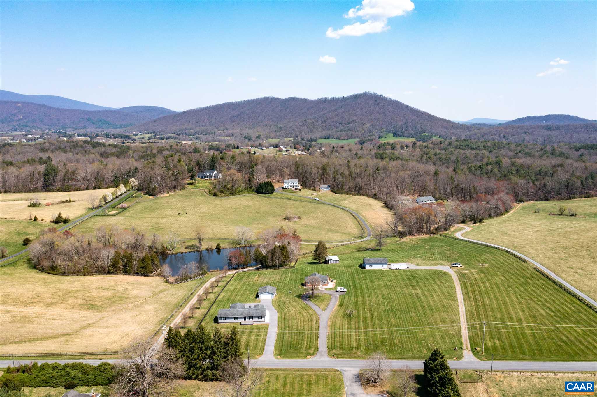 285 March Road Stanardsville, VA 22973 - Photo 3 of 75 a view of a town with mountains in the background