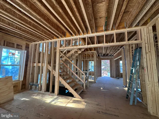 a view of a porch of a house