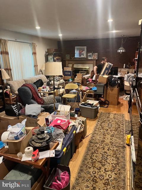2 Clark Drive Cherry Hill, NJ 08034 - Photo 4 of 4 a room with gym equipment and a view of living room