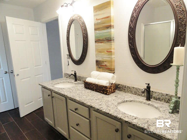 27927 Rileywood Drive Daphne, AL 36526 - Photo 14 of 24 Master Bath had Double Sink Vanity, Granite C'tops, Two Linen Closets and Huge Master Closet