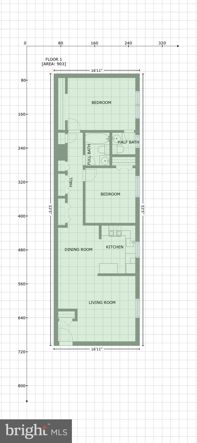 11910 Tarragon Road, Unit L Reisterstown, MD 21136 - Photo 11 of 11 GLA Floor Plan