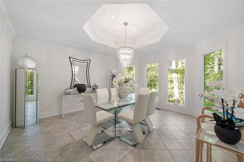 4457 Bent Tree Farm Road Winston-Salem, NC 27106 - Photo 15 of 39 Dining room with gorgeous chandelier