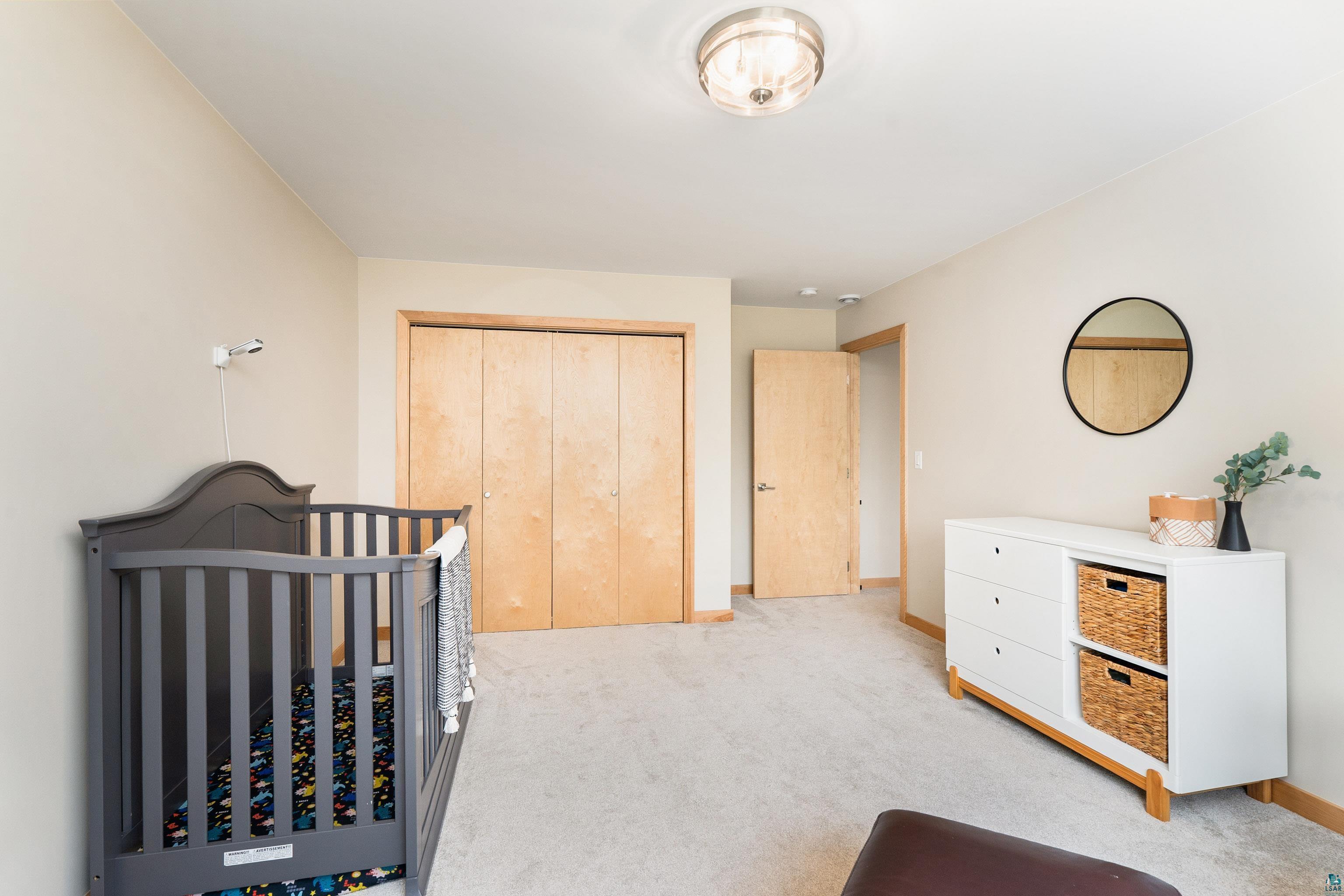 814 Pleasant View Road Duluth, MN 55803 - Photo 35 of 49 Neutral-toned room featuring a ceiling-mounted light fixture, light-colored walls, and matching carpeted flooring