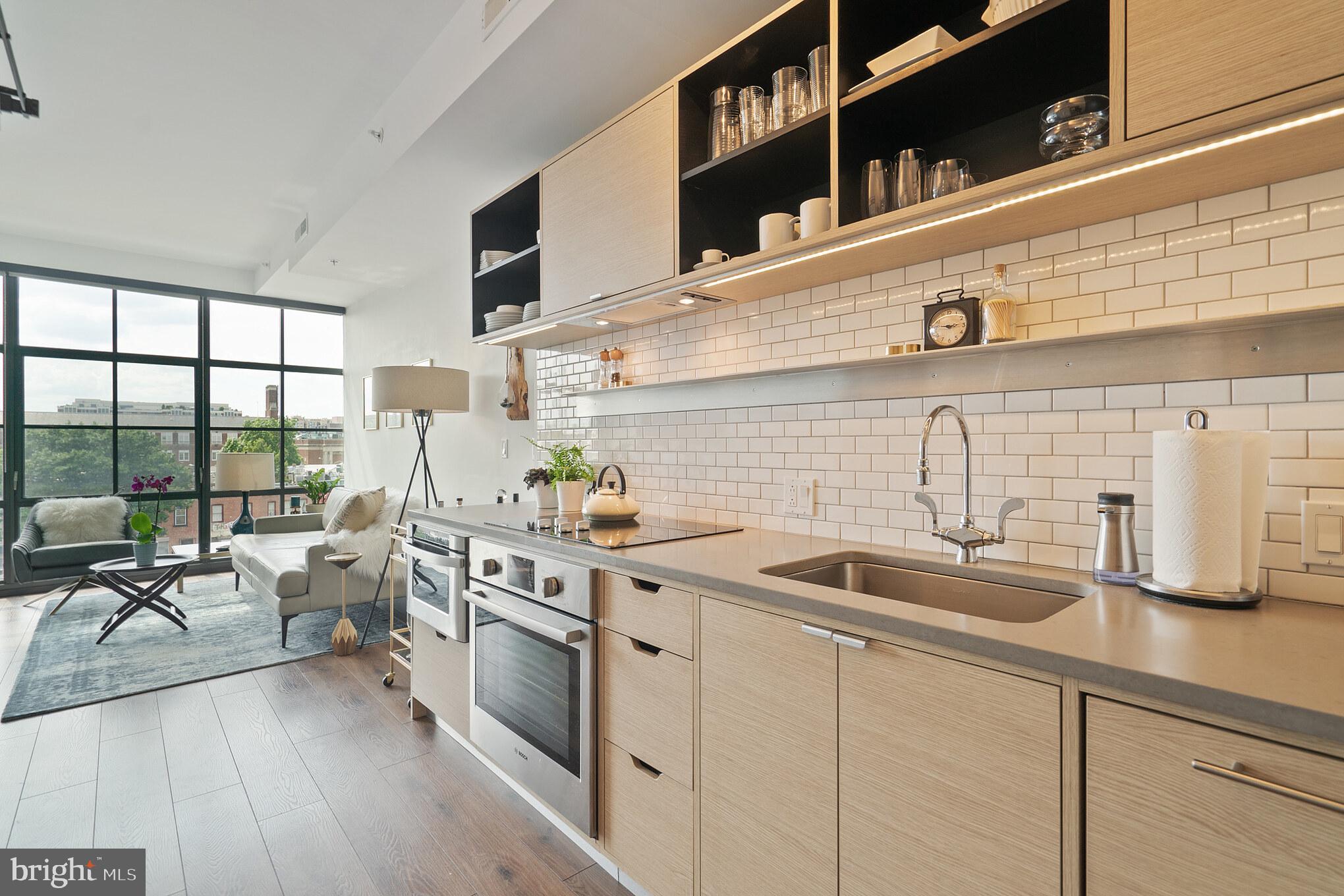 2030 8th Street Northwest, Unit 410 Washington, DC 20001 - Photo 12 of 30 Sleek, beautiful kitchen.