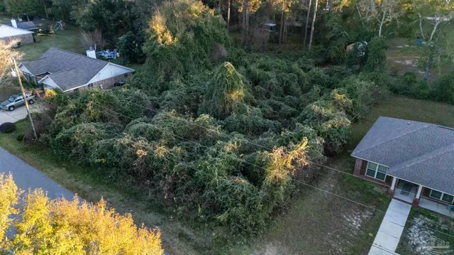 an aerial view of multiple house