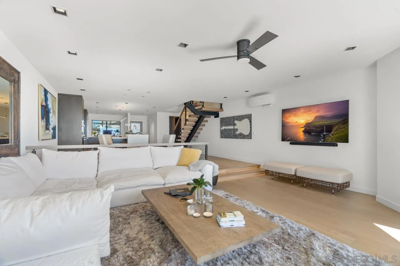 135 South Sierra Avenue, Unit 32 Solana Beach, CA 92075 - Photo 10 of 27 a living room with furniture and a flat screen tv