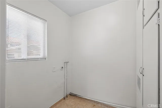 a view of a small space with window