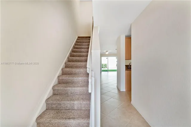 a view of an entryway with stairs