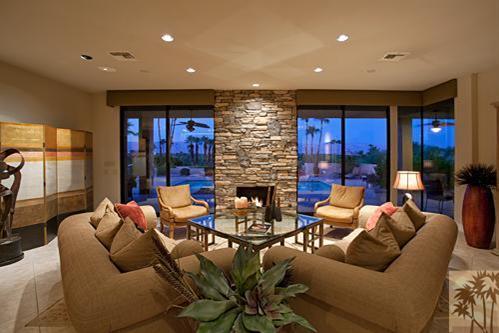 70330 Pecos Road Rancho Mirage, CA 92270 - Photo 4 of 25 a living room with fireplace furniture and a large window
