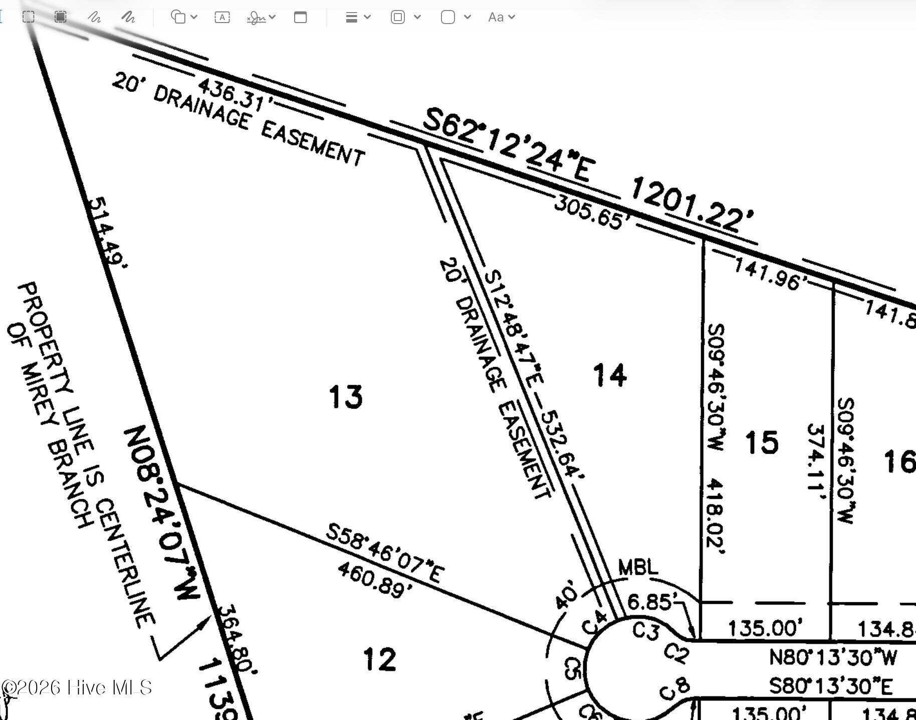 6220 Barney Road Elm City, NC 27822 - Photo 3 of 4 Drainage Easement on LHS & Back Property Lines