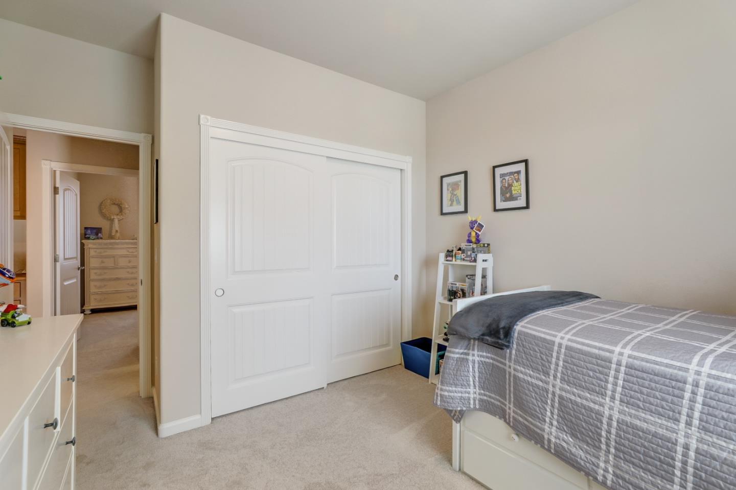 260 Springtime Circle Hollister, CA 95023 - Photo 31 of 46 a bedroom with a bed and a view of bathroom