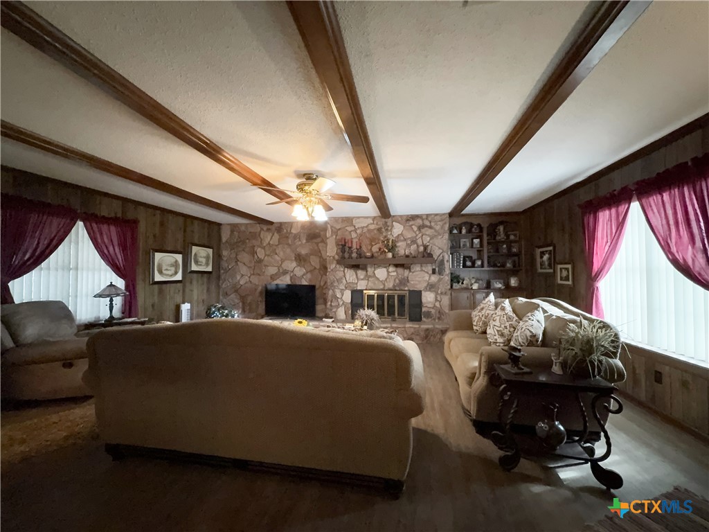 2834 Highway 238 Port Lavaca, TX 77979 - Photo 17 of 45 a bed room with furniture and a large window