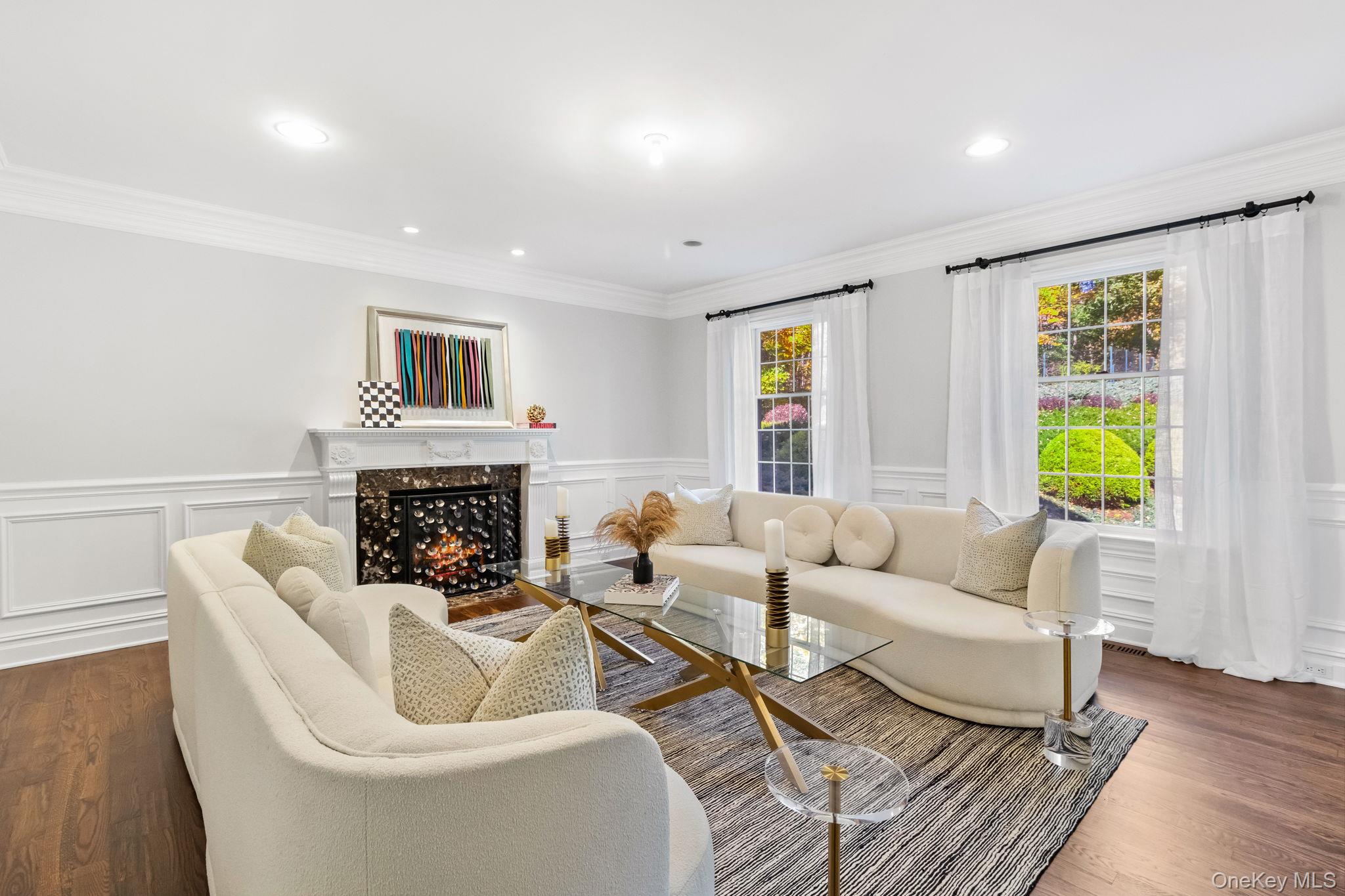 496 Long Ridge Road Bedford, NY 10576 - Photo 7 of 49 a living room with furniture and a fireplace