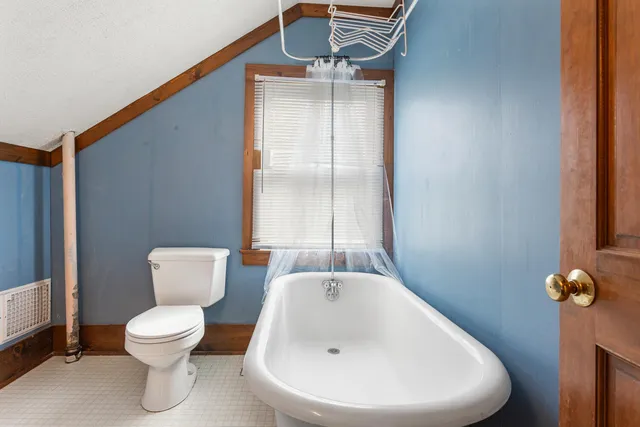 a view of workspace with wooden floor
