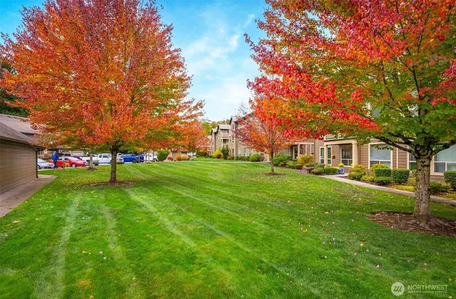 a view of a house with a big yard