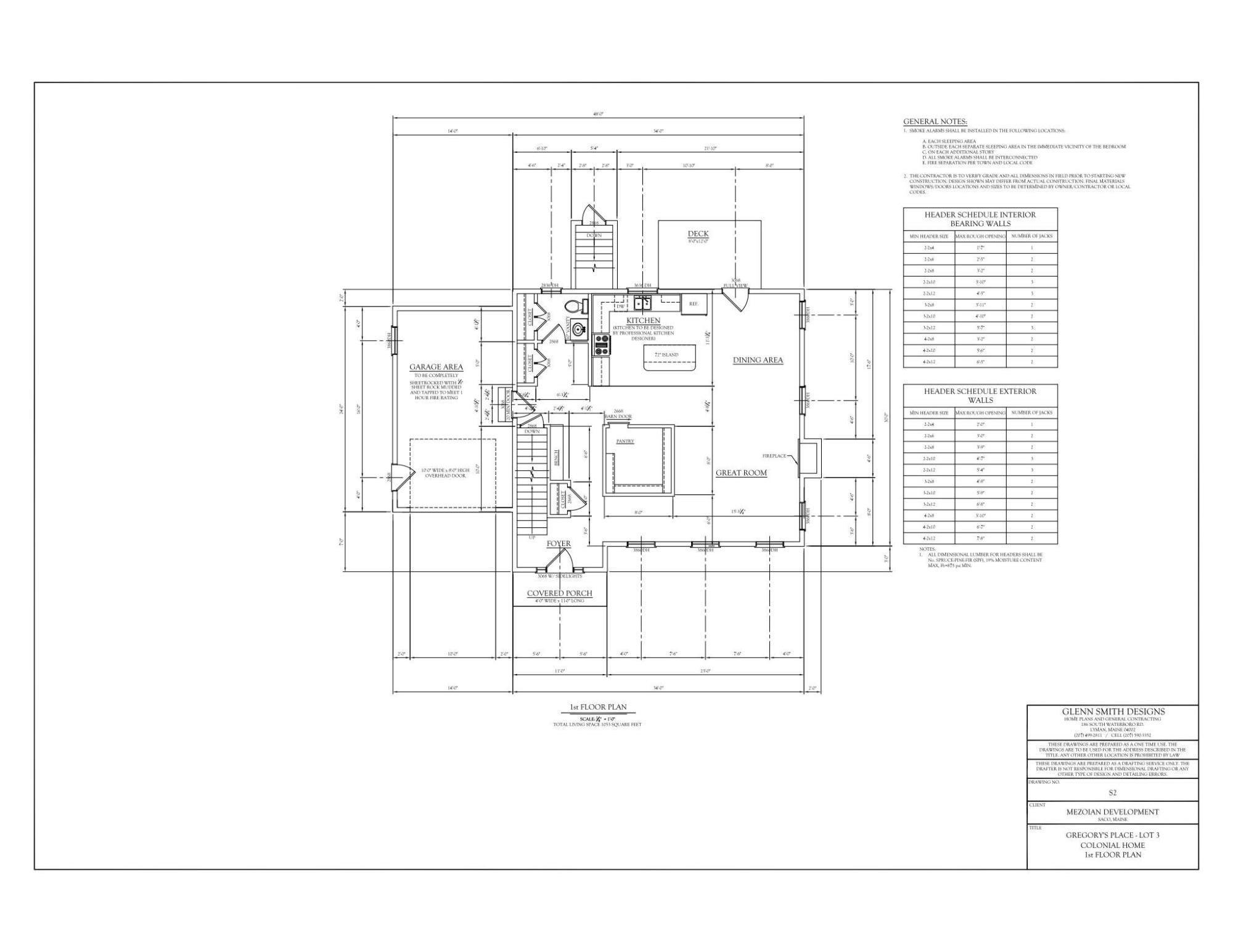 Gregory's Place Lot 3 Final Plans 6-28-2