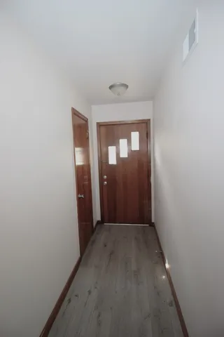 a view of hallway with window