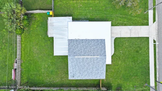 a bird view of a house