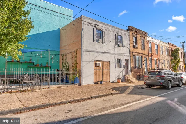 a building with car parked in front of it