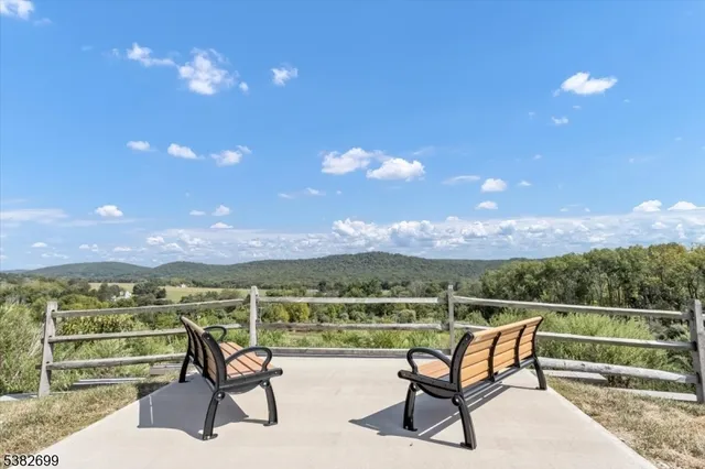 a view of a terrace with chairs