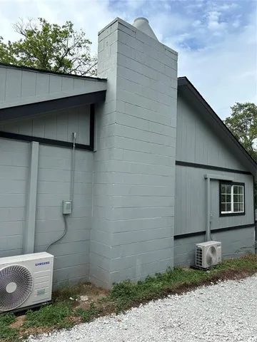 a brick house with a outdoor space