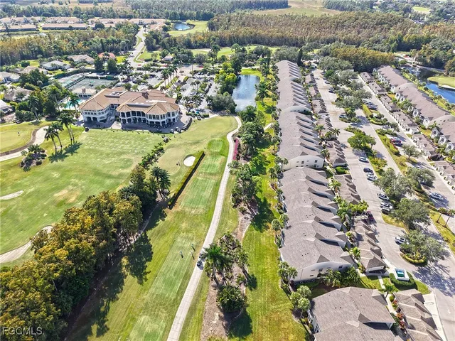 an aerial view of residential building with outdoor space