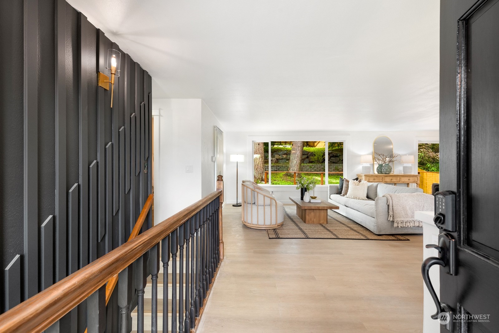 212 143rd Street Southeast Everett, WA 98208 - Photo 3 of 40 a living room with furniture tv and floor to ceiling window