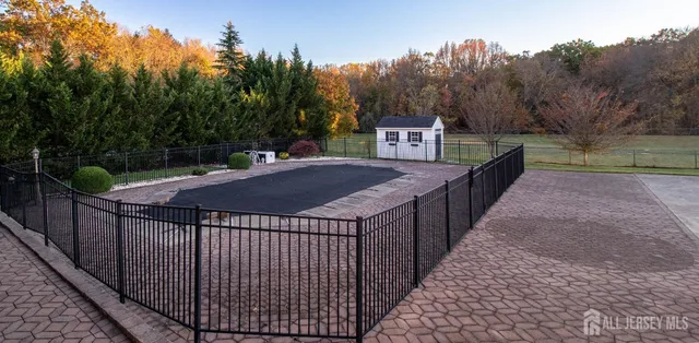 a view of a patio in front of house
