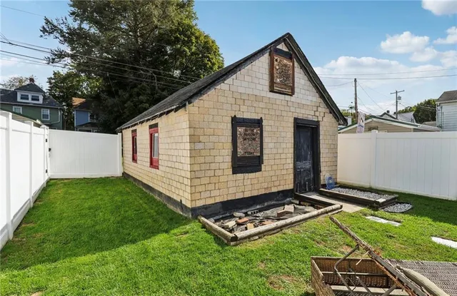 a front view of a house