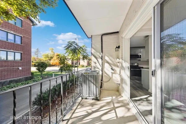 a view of a balcony