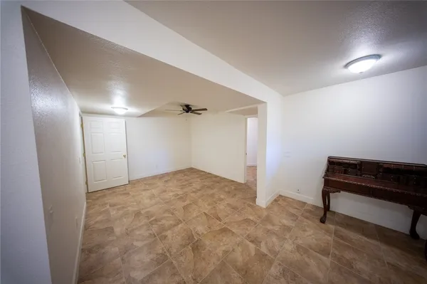 a view of a hallway to a room