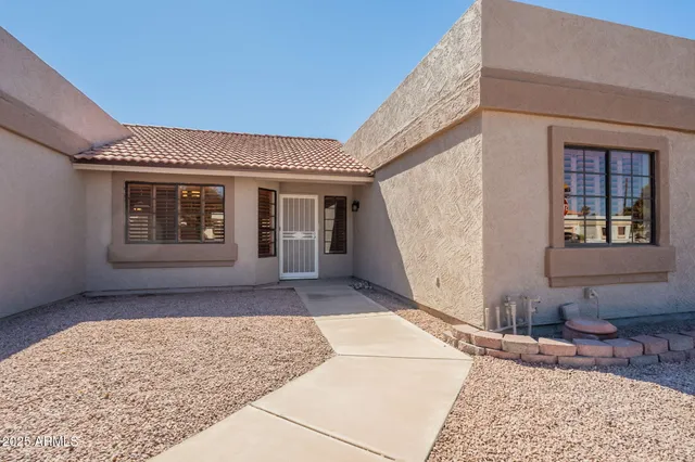 a front view of a house