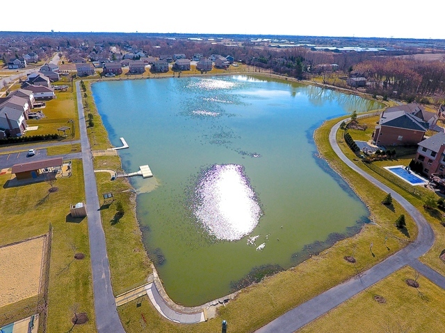 1604 Edentenny Road New Lenox, IL 60451 - Photo 33 of 37 an aerial view of a house with a lake view