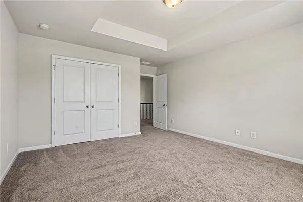 an empty room with an entryway