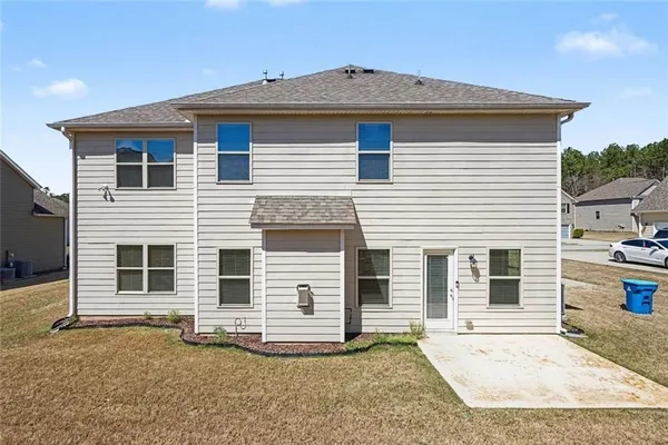 a front view of a house