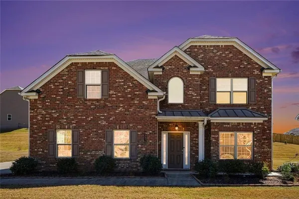 a front view of a house