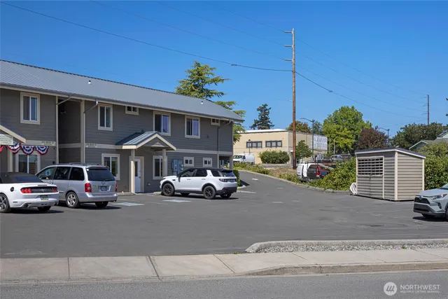 a car parked in front of a house