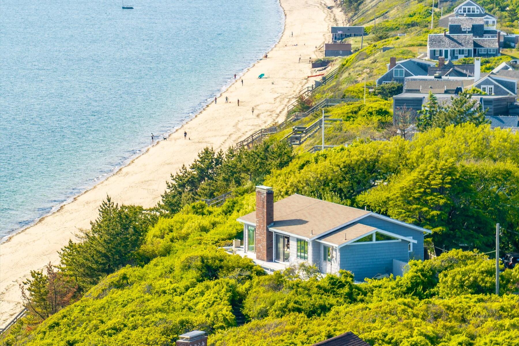 31 Bay View Road Truro, MA 02666 - Photo 40 of 54 a aerial view of a house with a yard and plants