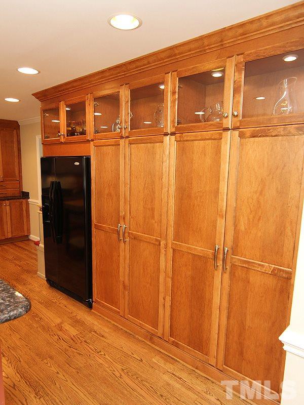 Lighting in the cabinets above the refrigerator
