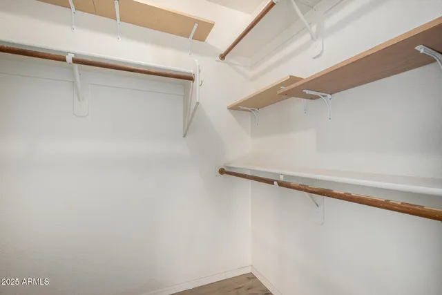 a close view of closet