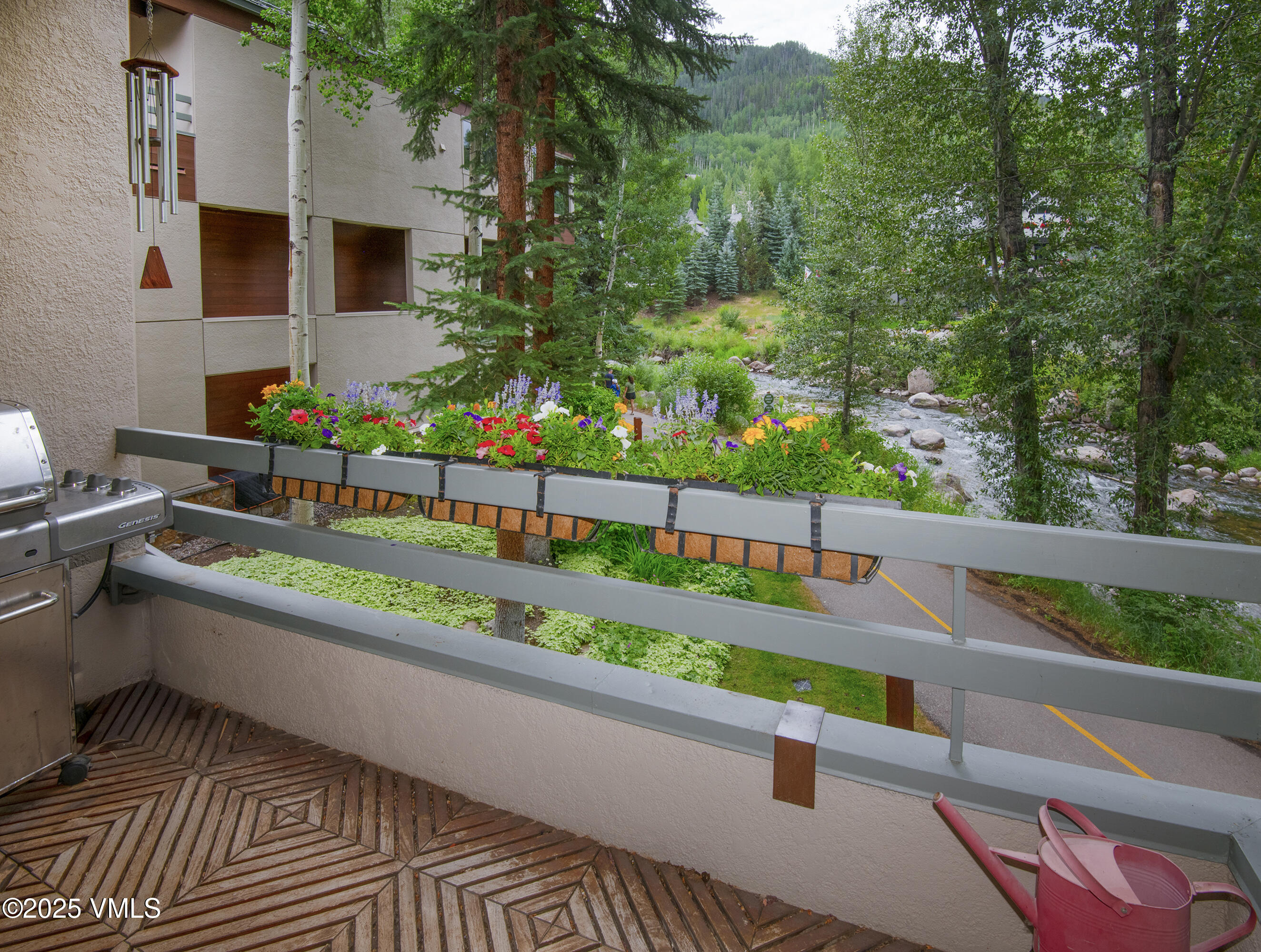 1360 Westhaven Drive, Unit 5A Vail, CO 81657 - Photo 22 of 60 a view of a bench in a balcony