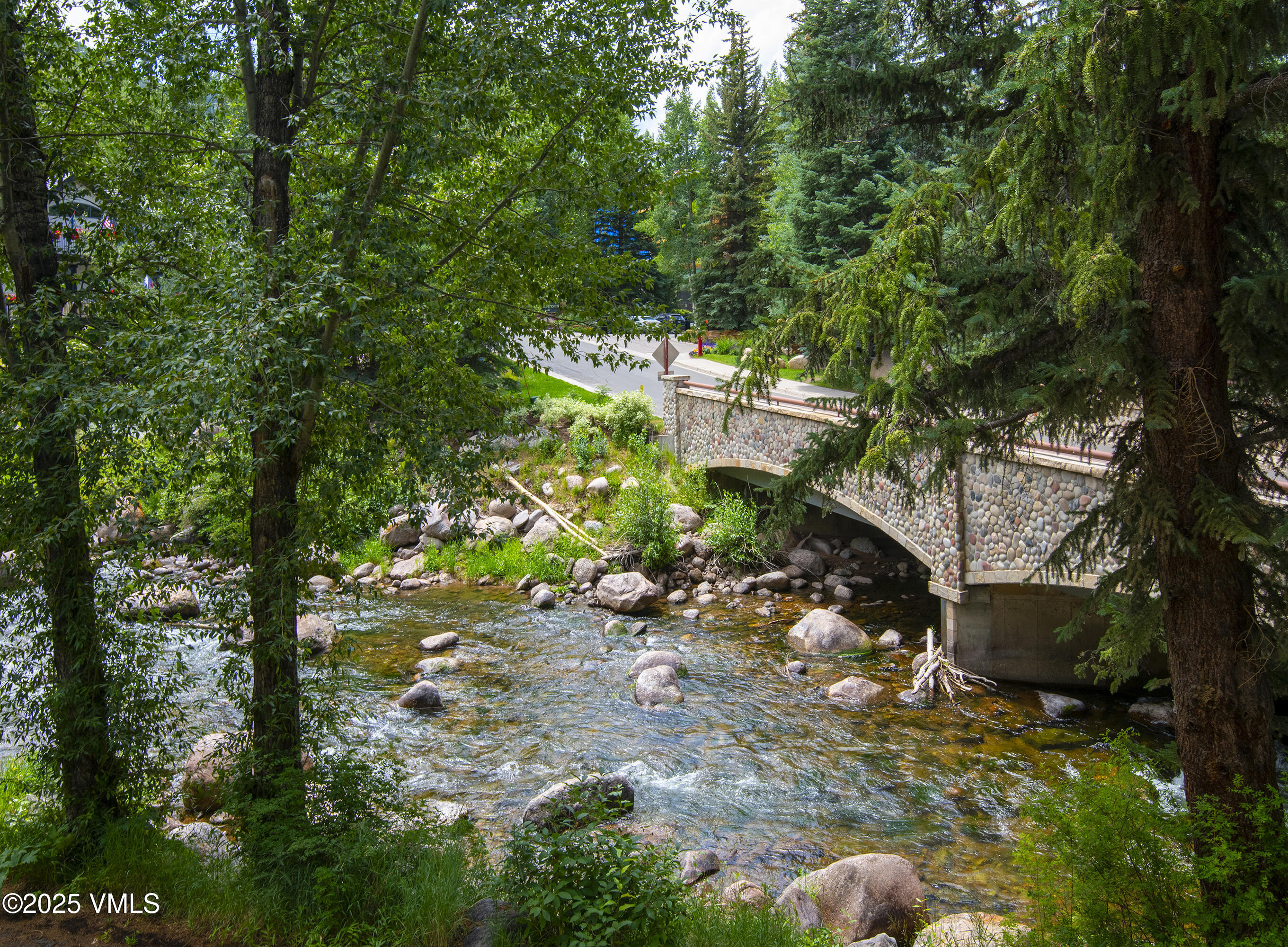 1360 Westhaven Drive, Unit 5A Vail, CO 81657 - Photo 38 of 60 a backyard of a house with lots of green space