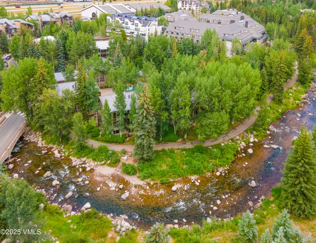 a view of a garden with a bench