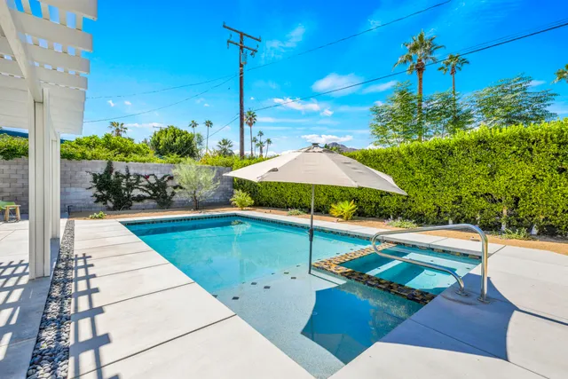 an outdoor view with sitting space and garden