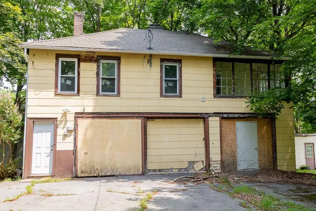 a front view of a house