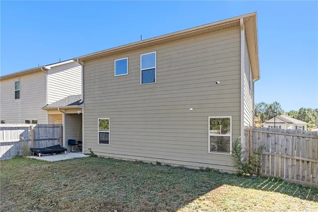 a backyard of a house
