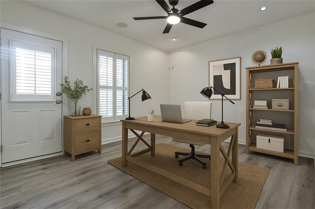 1621 Duncan Drive Northwest Atlanta, GA 30318 - Photo 27 of 53 a view of a workspace with furniture and window
