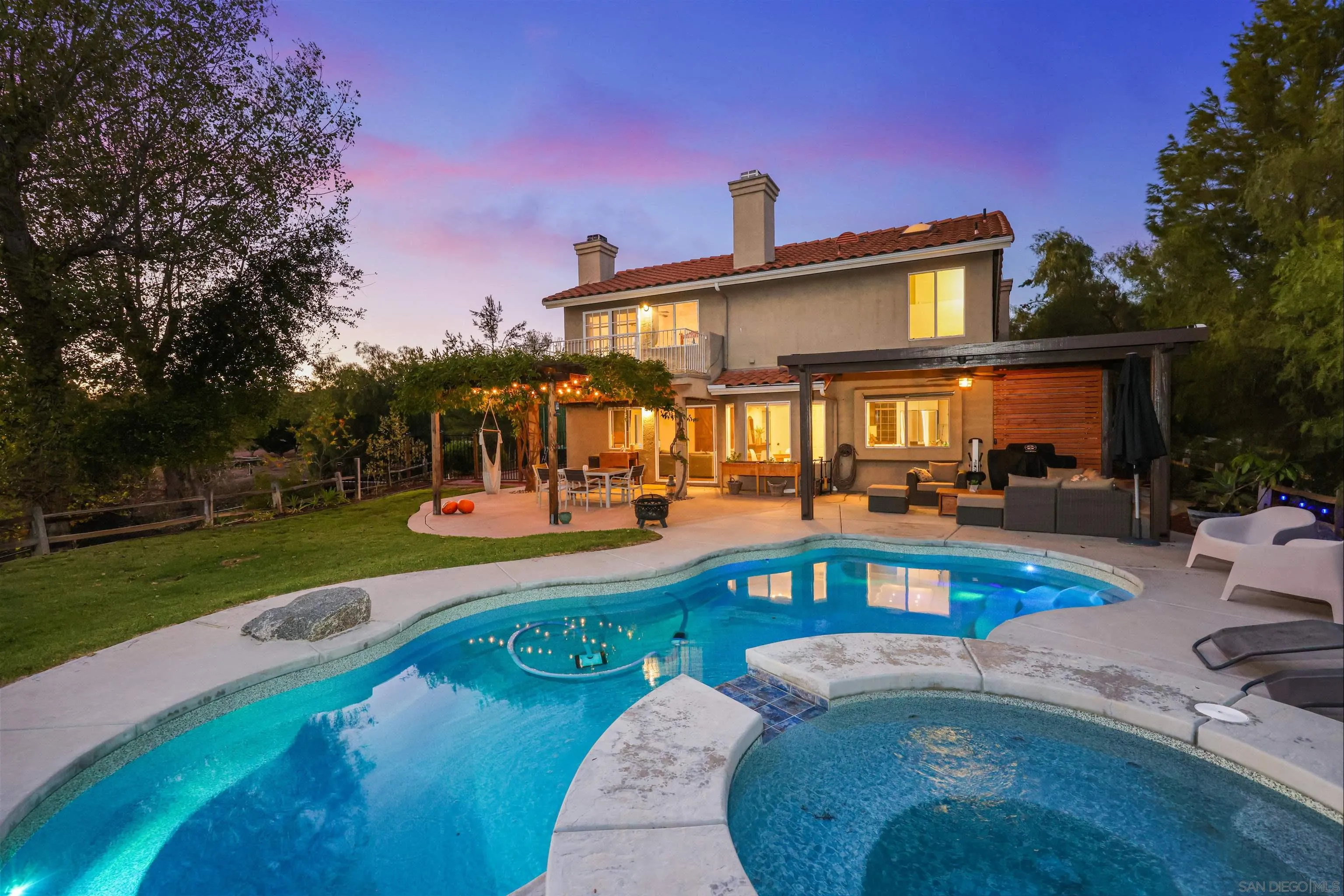 2457 Victoria Circle Alpine, CA 91901 - Photo 26 of 40 a view of a house with swimming pool and sitting area