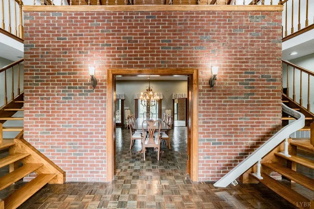 a bathroom with a tub sink and shower curtain