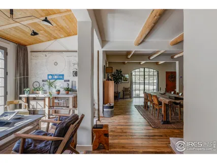a living room view with furniture